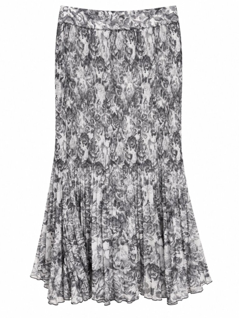 GANNI floral pleated skirt